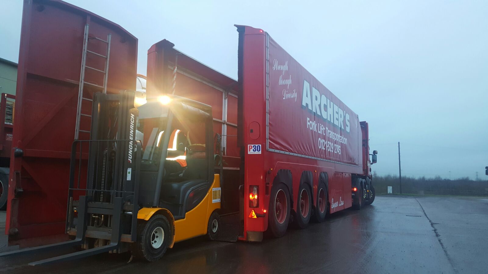 superlow trailer unloading counterbalance